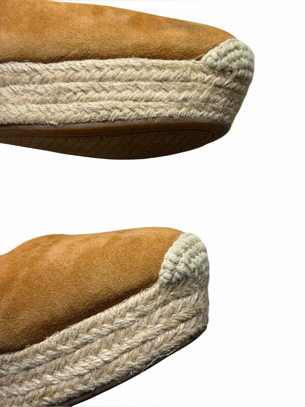 Jessica Simpson Espadrilles Caramel Suede Zestah wedges size 9 M - Picture 10 of 12